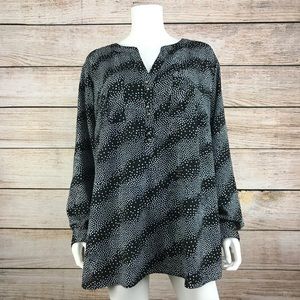 Notations Circle Print Blouse